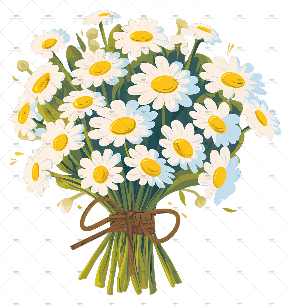 Daisy Bouquet – 白 Daisy 花束PNG免抠图预览图