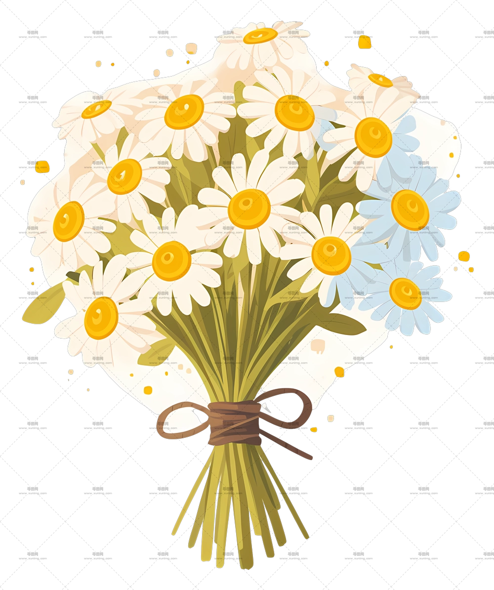 雏菊花束 – 美丽的雏菊花束PNG免抠图预览图
