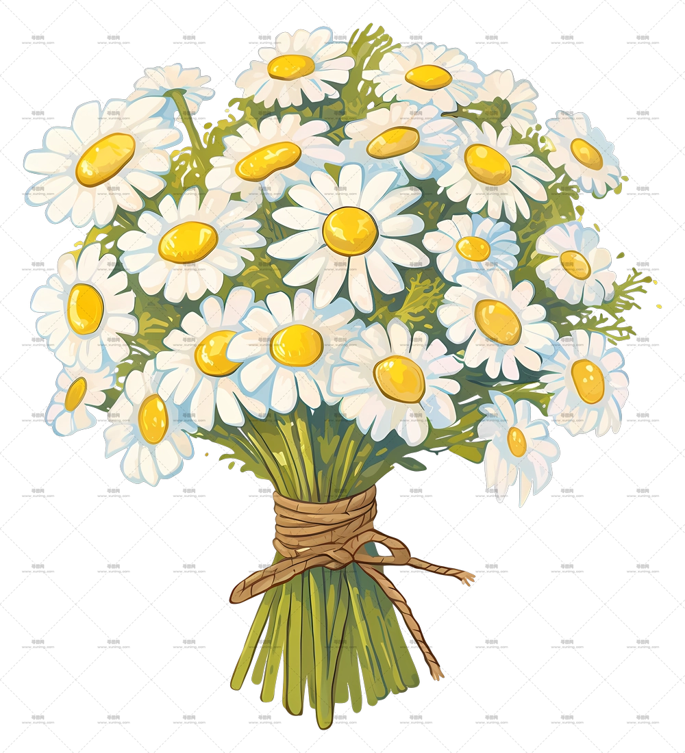 Daisy Bouquet – 白 Daisy 花束PNG免抠图预览图