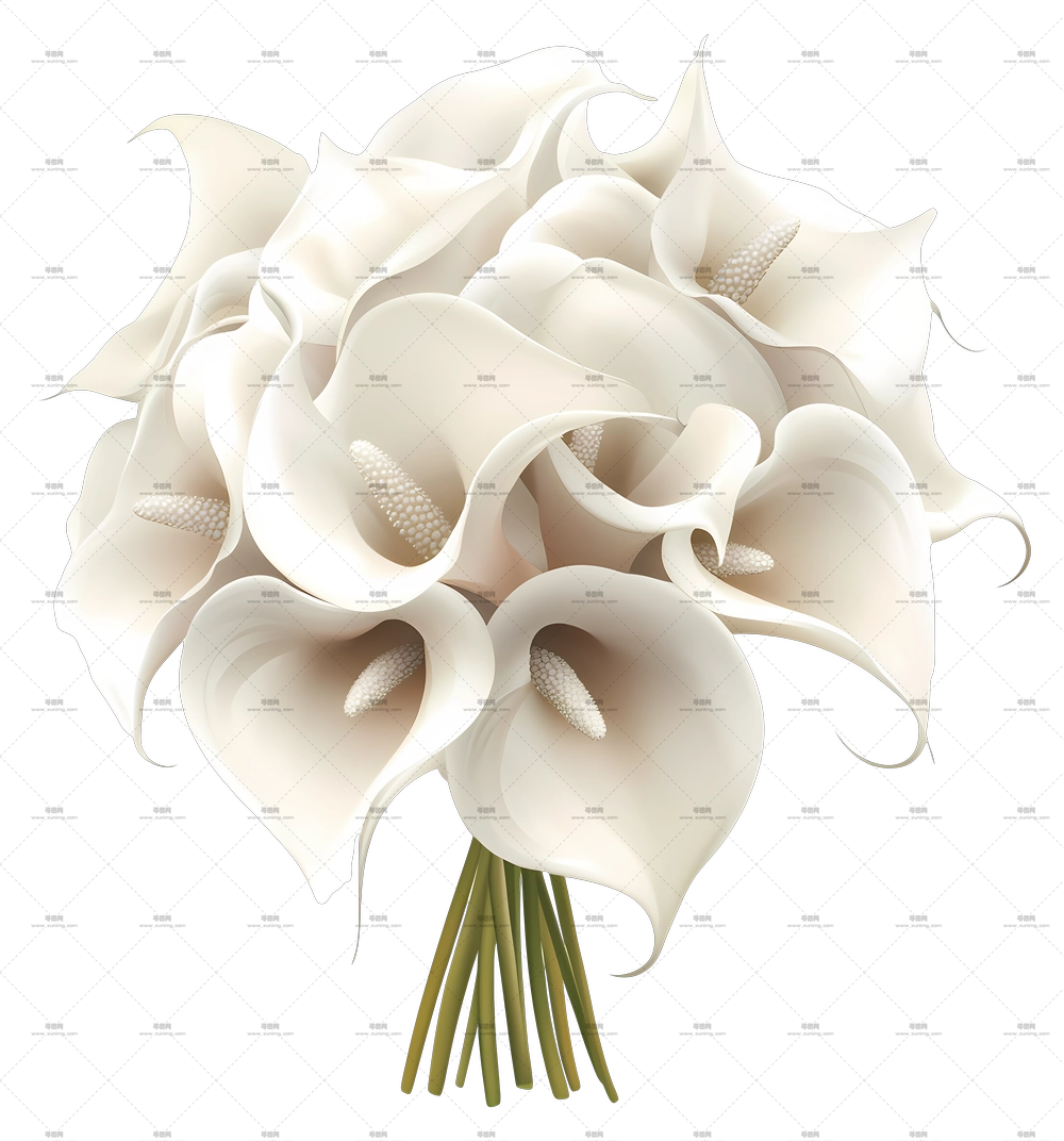 新娘花束 – 马蹄莲花束插画PNG免抠图预览图 新娘花束 – 马蹄莲花束插画PNG免抠图预览图