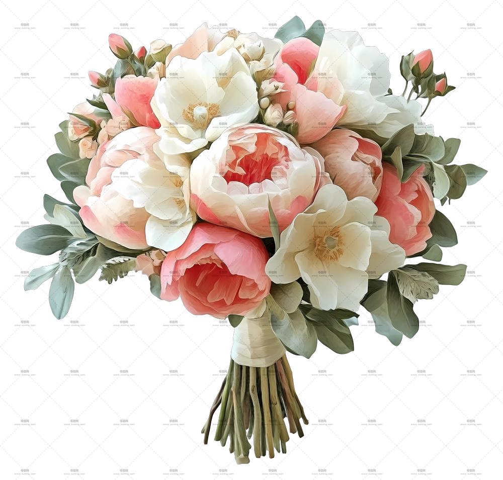 新娘花束 – 优雅柔和色调的花束PNG免抠图预览图 新娘花束 – 优雅柔和色调的花束PNG免抠图预览图