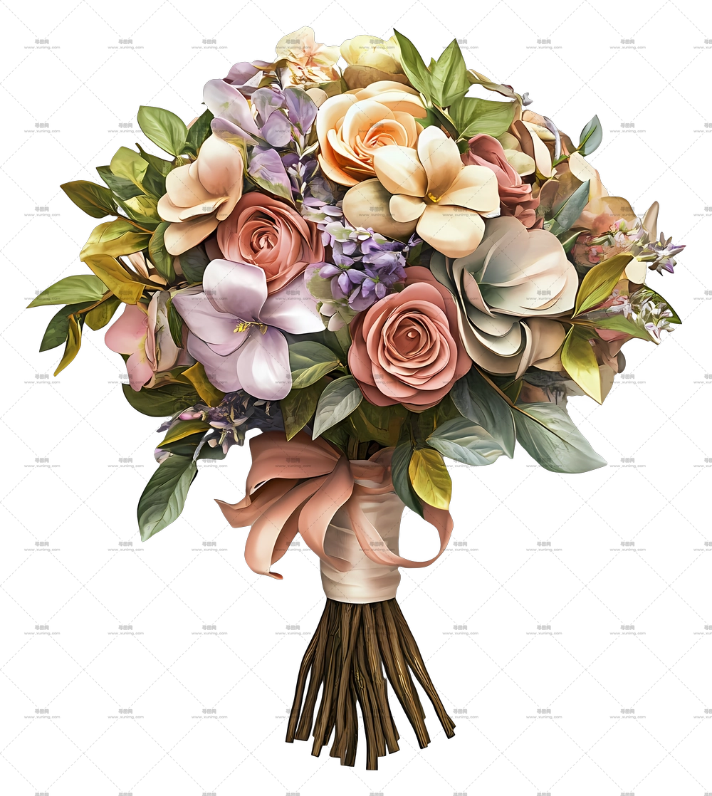 新娘花束 – 淡雅粉白花卉花束PNG免抠图预览图 新娘花束 – 淡雅粉白花卉花束PNG免抠图预览图