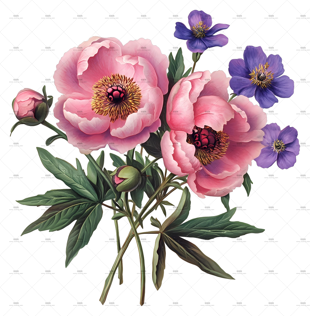 粉色花束 – 粉色和紫色花卉花束PNG免抠图预览图 粉色花束 – 粉色和紫色花卉花束PNG免抠图预览图