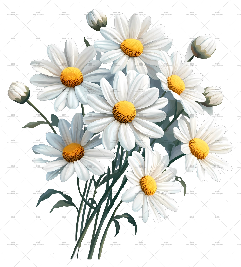 雏菊花束 – 雏菊插画PNG免抠图预览图 雏菊花束 – 雏菊插画PNG免抠图预览图