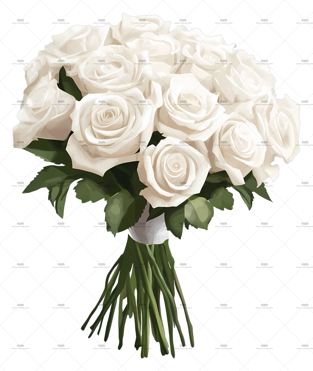 婚礼花束 – 美丽白玫瑰花束PNG免抠图预览图 婚礼花束 – 美丽白玫瑰花束PNG免抠图预览图