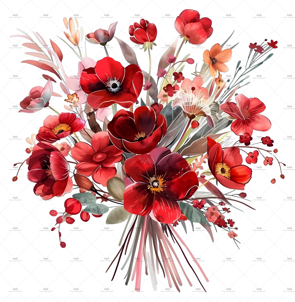 红花束PNG免抠图预览图