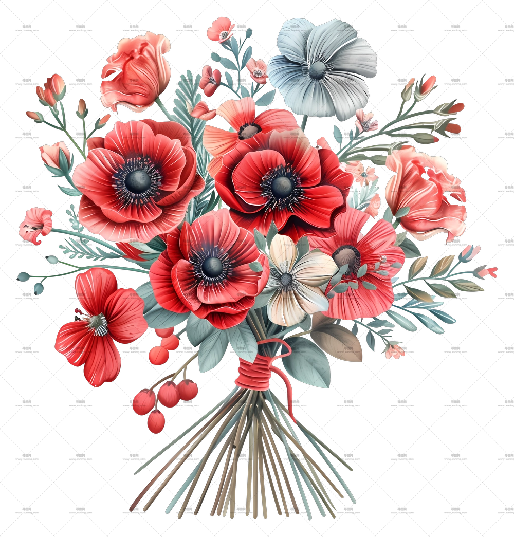 美丽的花束PNG免抠图预览图