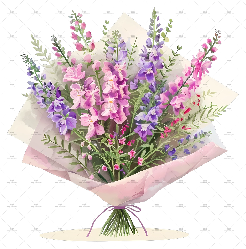 骁龙花束 – 美丽花朵花束PNG免抠图预览图