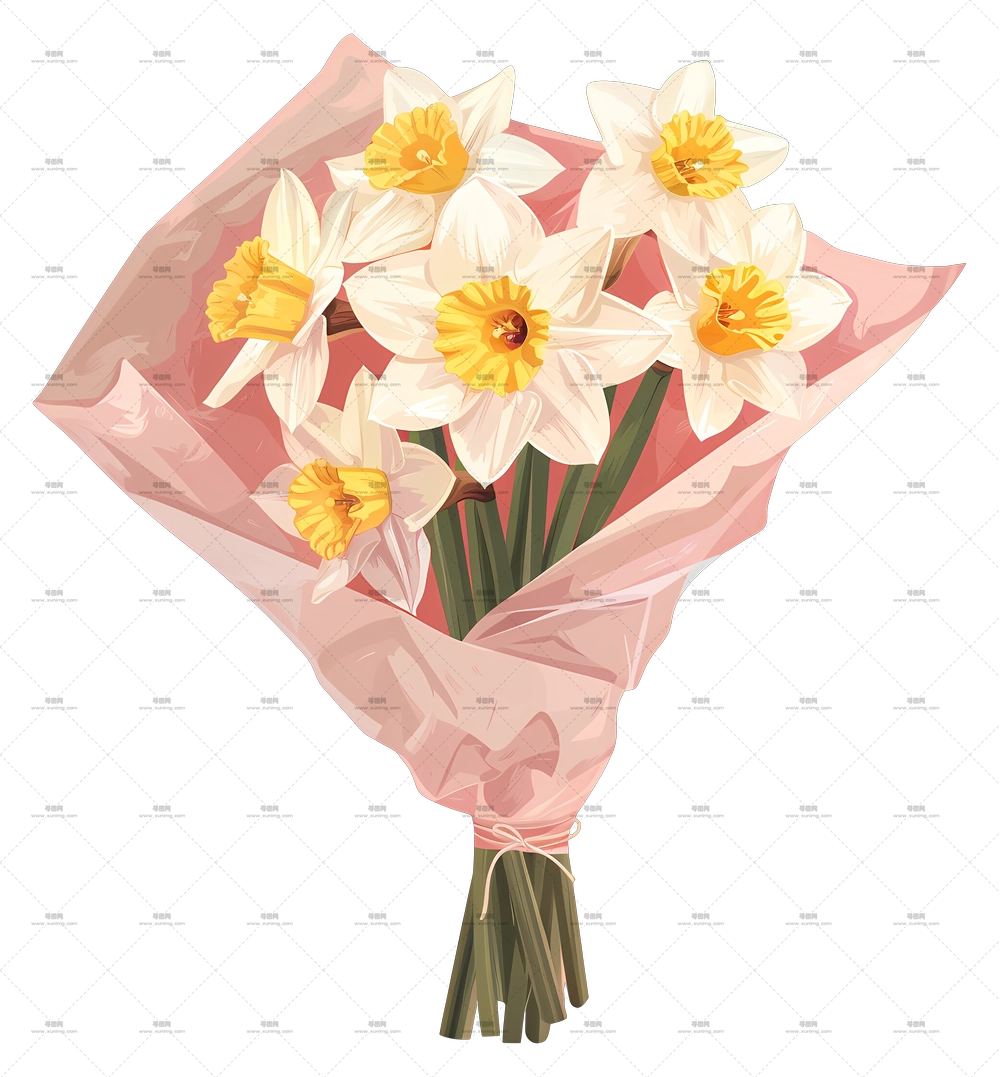 水仙花束 – 精美水仙花束PNG免抠图预览图