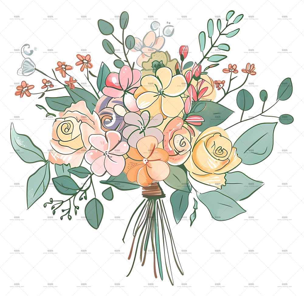婚礼花束 – 装饰用艺术花束PNG免抠图预览图 婚礼花束 – 装饰用艺术花束PNG免抠图预览图