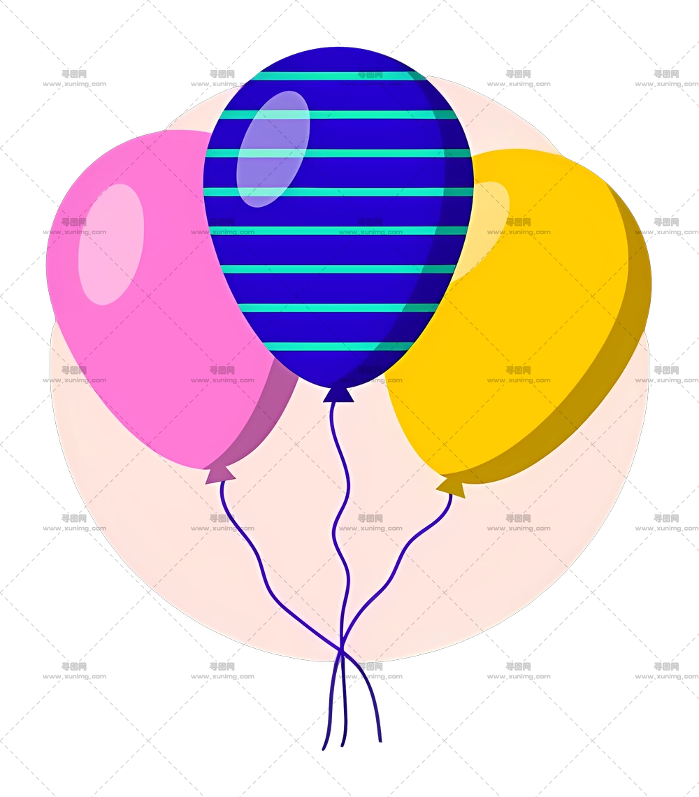 气球束 – 明亮多彩的派对气球PNG免抠图预览图