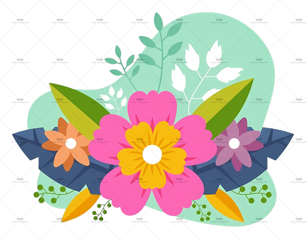 多彩花艺布置PNG免抠图预览图