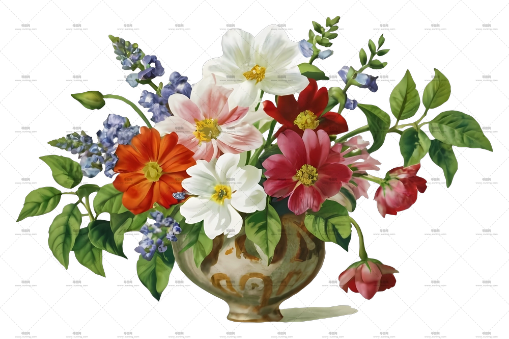 瓶中花束PNG免抠图预览图