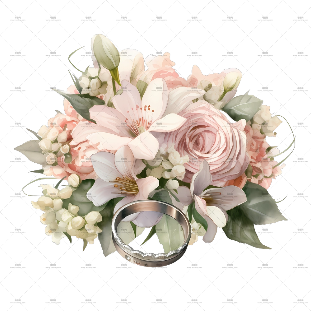婚礼捧花 – 精美鲜花捧花配戒指PNG免抠图预览图 婚礼捧花 – 精美鲜花捧花配戒指PNG免抠图预览图