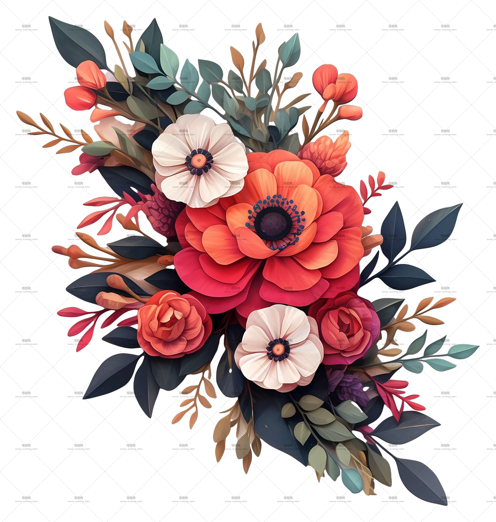 花卉 arrangement 艺术 – 美丽玫瑰束PNG免抠图预览图 花卉 arrangement 艺术 – 美丽玫瑰束PNG免抠图预览图