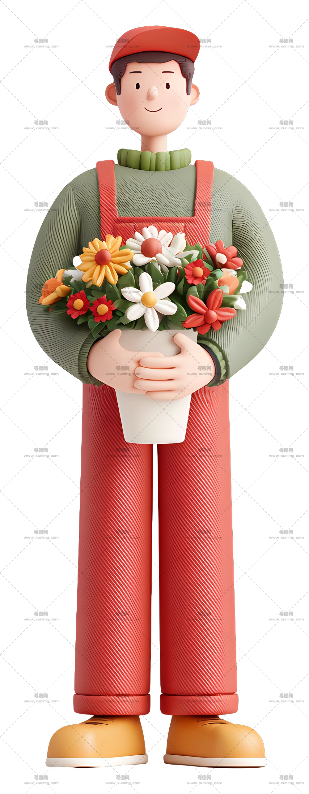 花艺师持花束 – 男子持花束PNG免抠图预览图 花艺师持花束 – 男子持花束PNG免抠图预览图