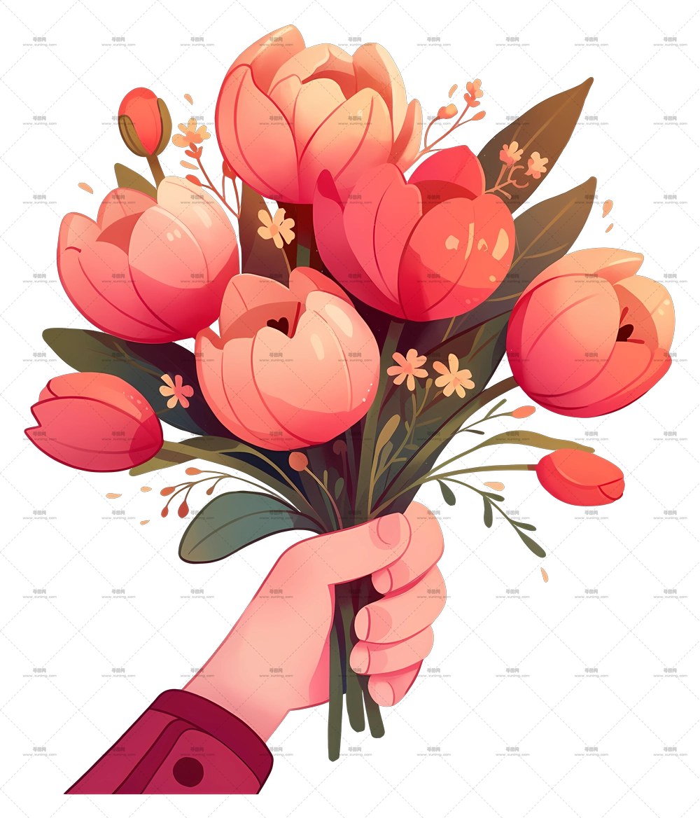 手捧郁金香 – 手捧郁金香花束PNG免抠图预览图 手捧郁金香 – 手捧郁金香花束PNG免抠图预览图