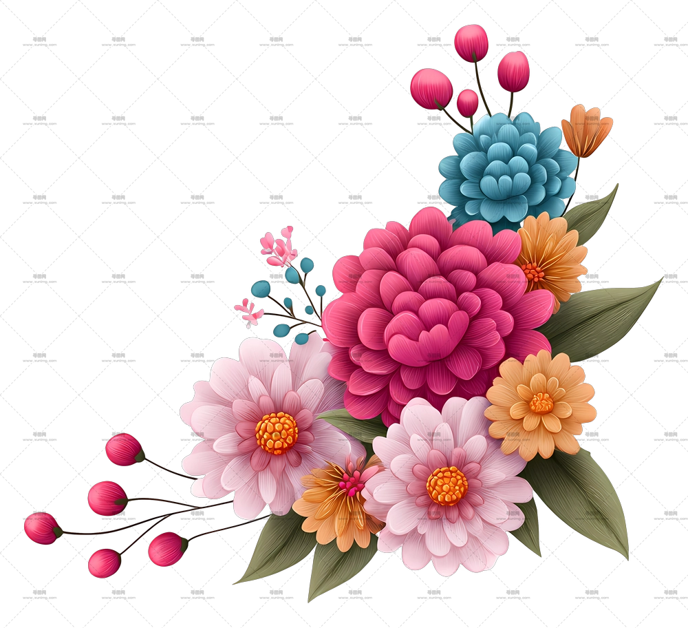 Fiori – 色彩缤纷的花束PNG免抠图预览图 Fiori – 色彩缤纷的花束PNG免抠图预览图