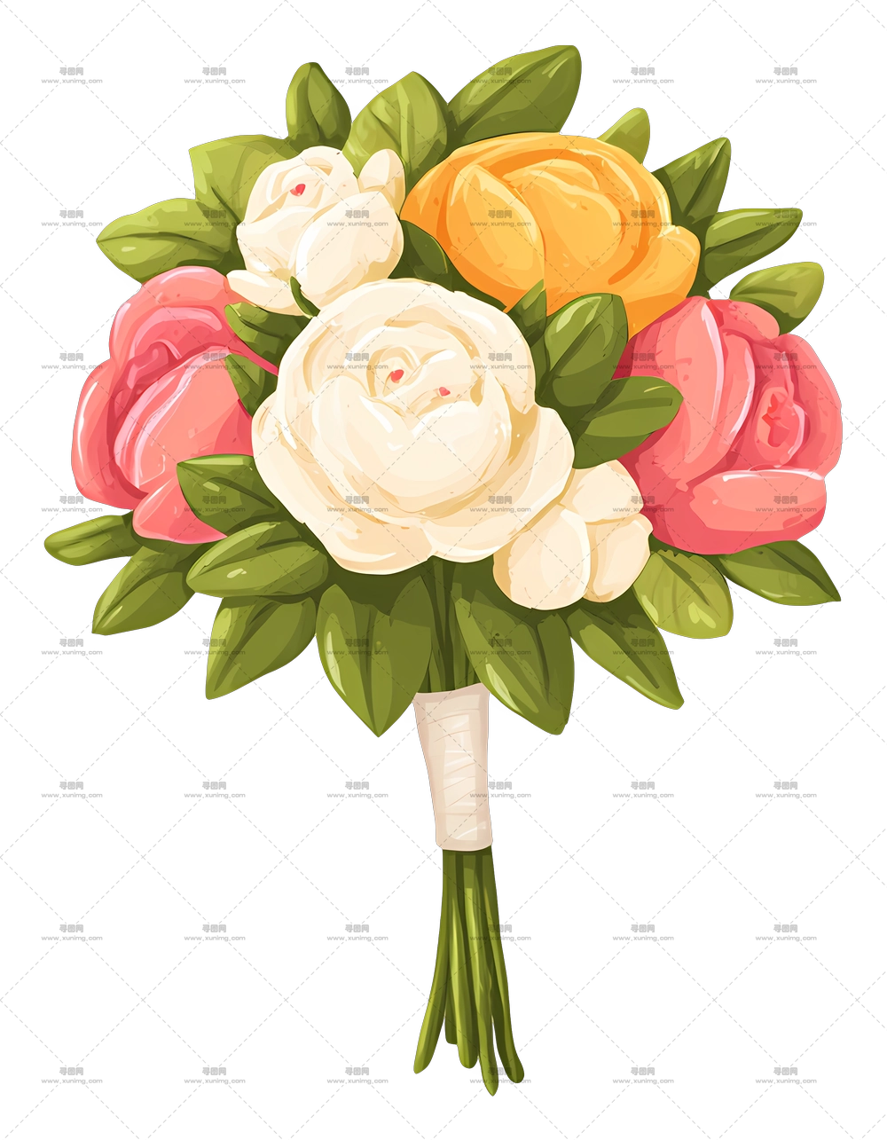 婚礼花束图标 – 多彩花束PNG免抠图预览图