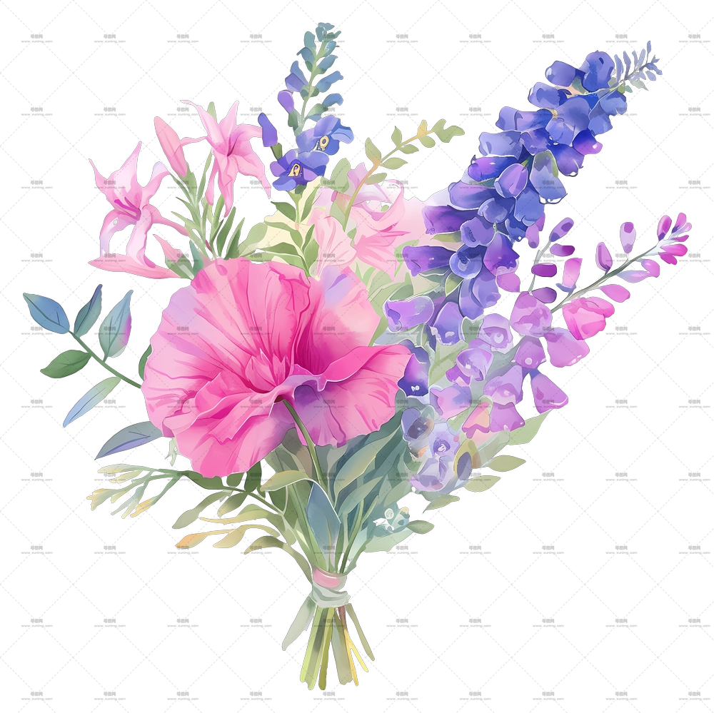 野花束 – 彩色花卉束PNG免抠图预览图
