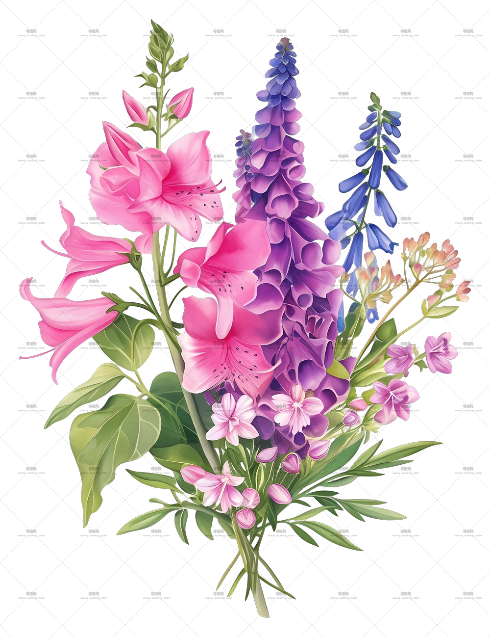 野花束 – 色彩鲜艳的花束PNG免抠图预览图