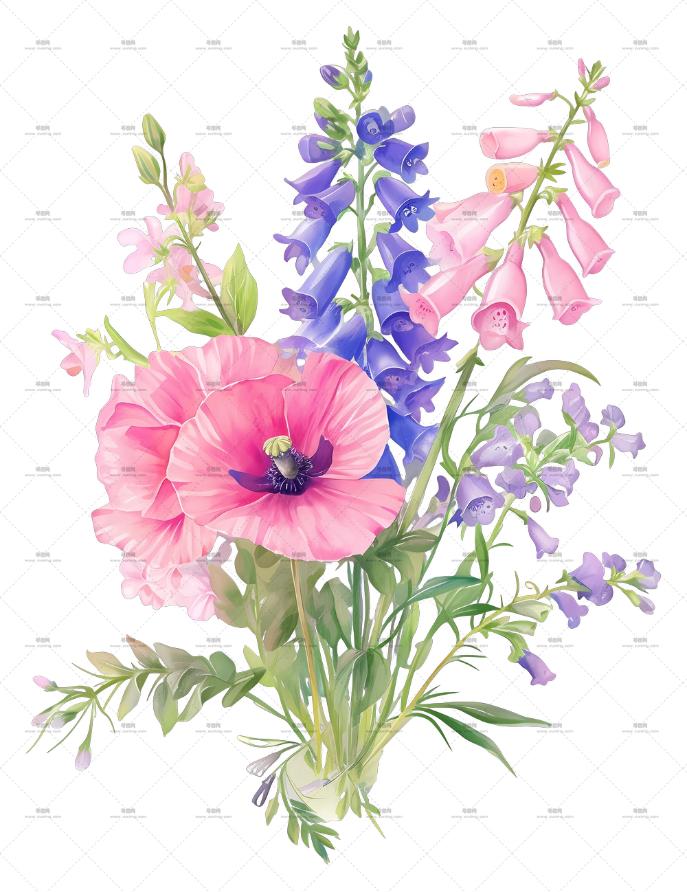 野花束 – 多彩花卉束PNG免抠图预览图