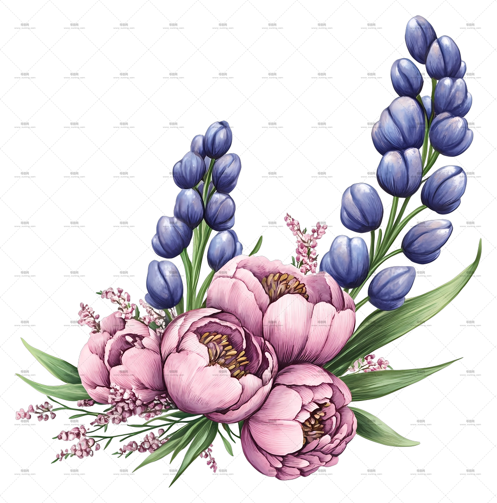 风信子角落 – 优雅花束设计PNG免抠图预览图 风信子角落 – 优雅花束设计PNG免抠图预览图