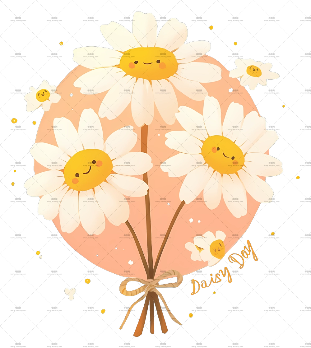 达莉花日 – 达莉花微笑花束PNG免抠图预览图