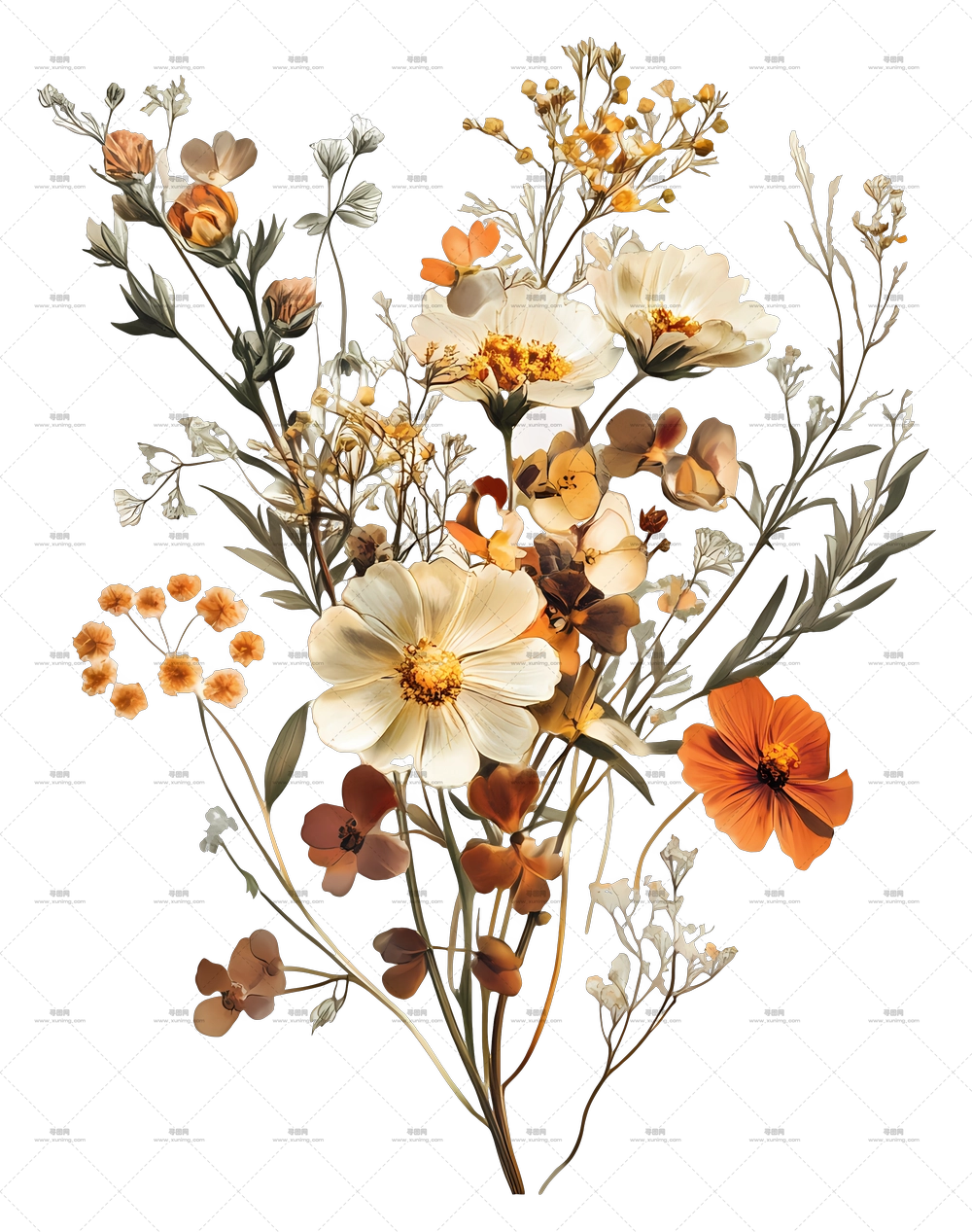 干花艺术 – 美丽的花束PNG免抠图预览图