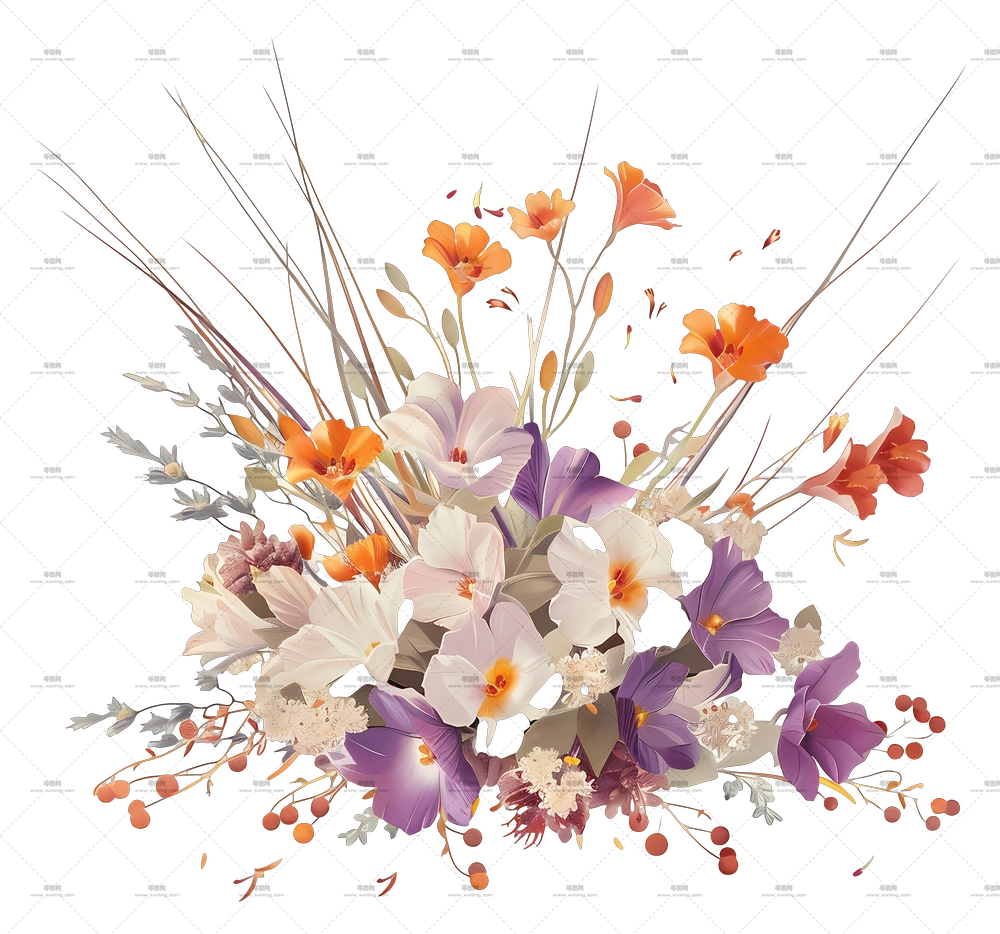 干花 – 花束插画PNG免抠图预览图