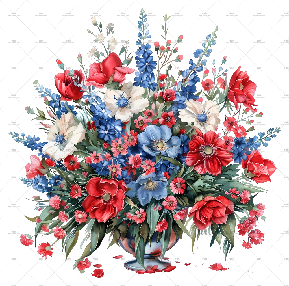 th Of July – 彩色花束PNG免抠图预览图