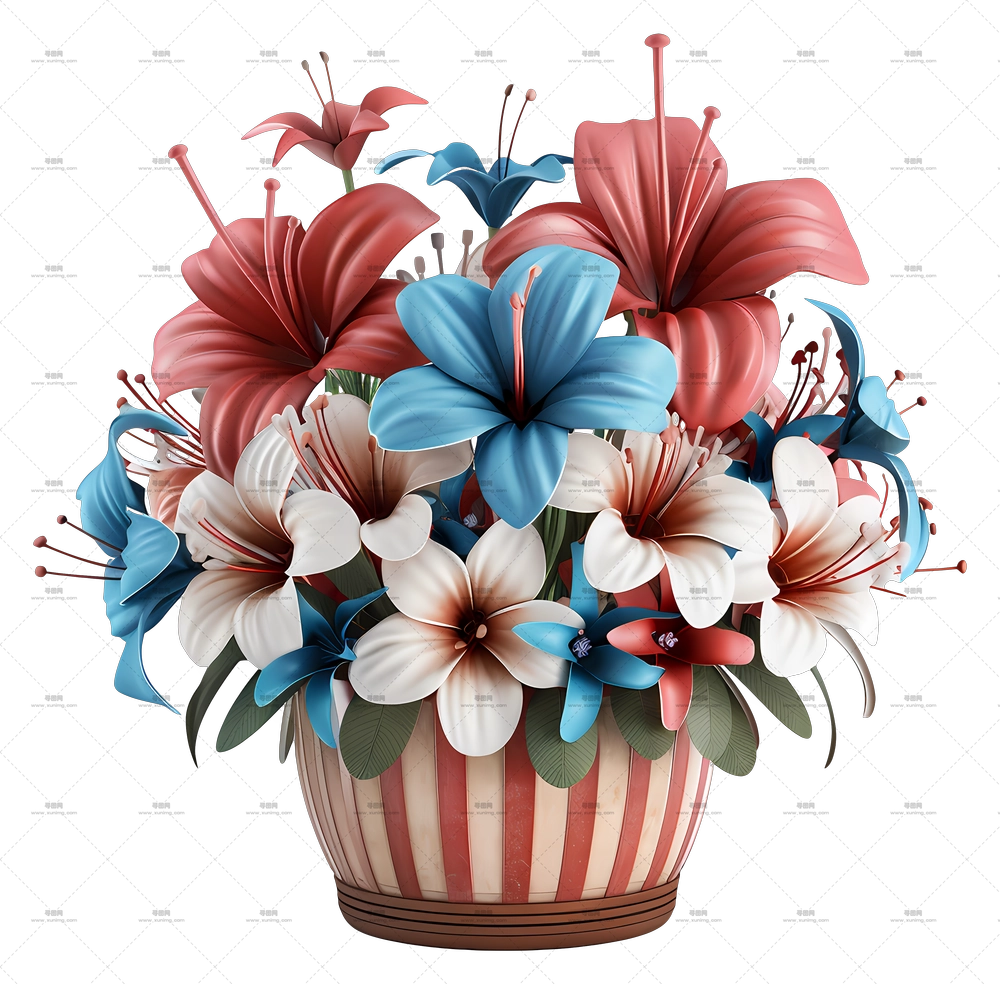 th Of July – 多彩花束PNG免抠图预览图