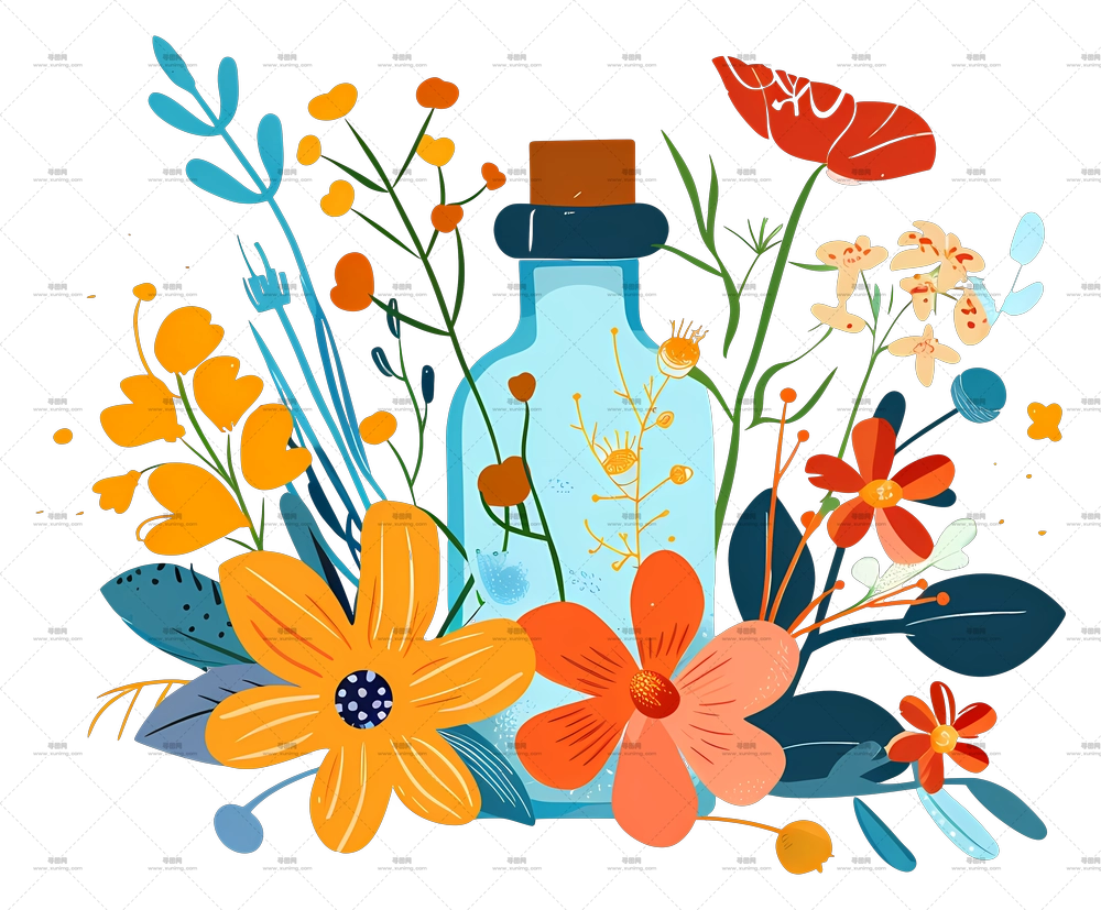 花卉精粹 – 带瓶子的花束PNG免抠图预览图 花卉精粹 – 带瓶子的花束PNG免抠图预览图