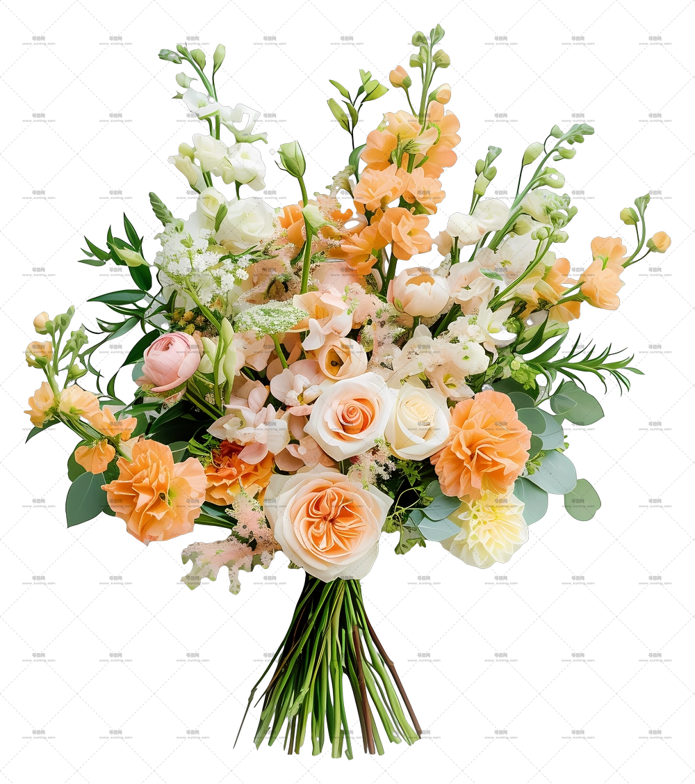 混合花卉的美丽花束PNG免抠图预览图 混合花卉的美丽花束PNG免抠图预览图