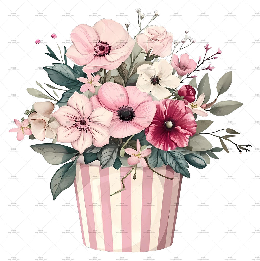 情人节花艺 – 精美的花束PNG免抠图预览图