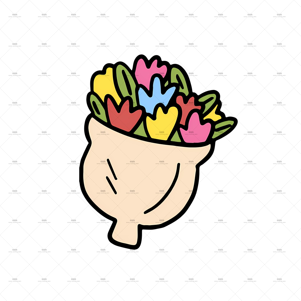 图标 – 多彩花束PNG免抠图预览图