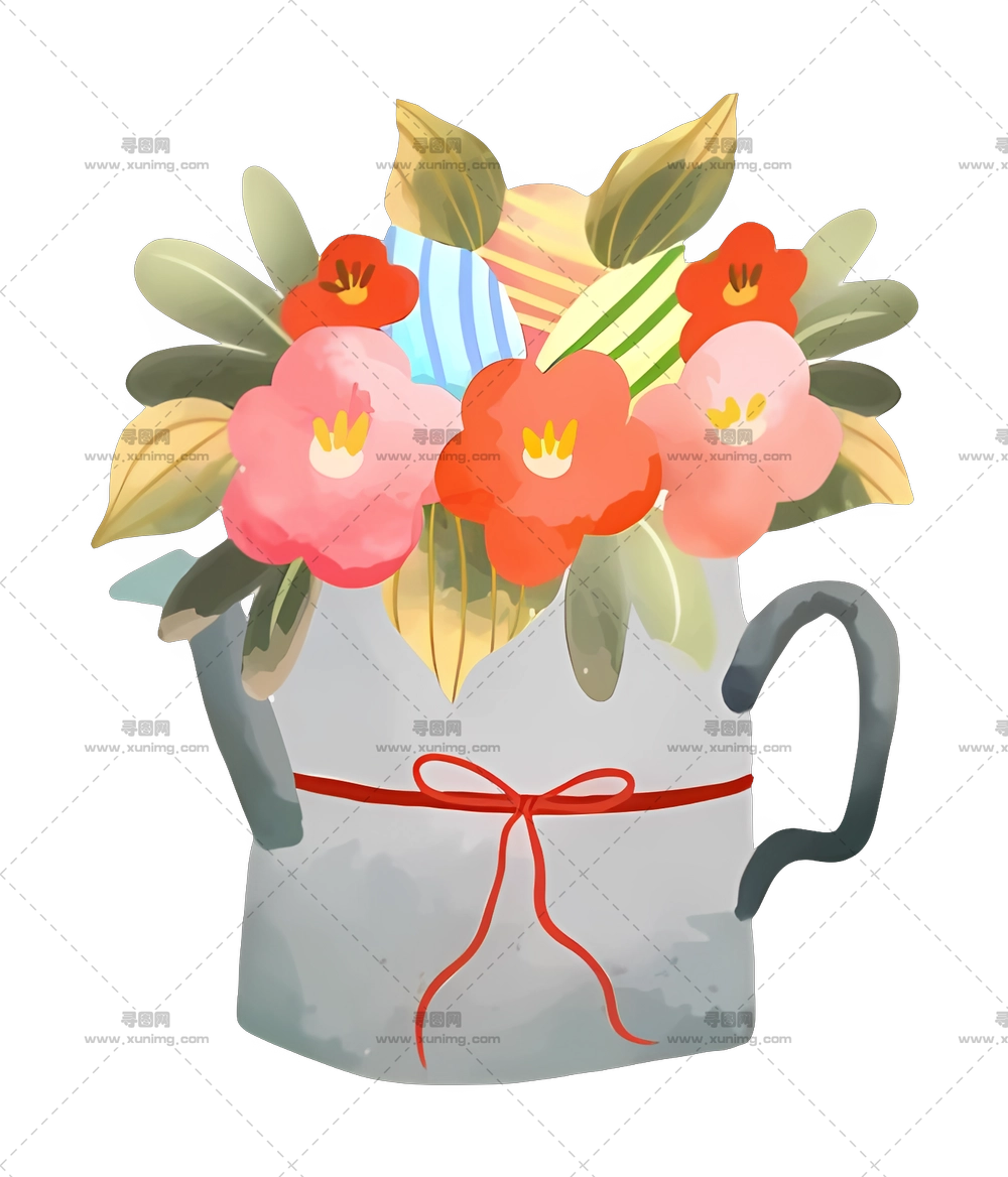 花篮 – 花瓶中的花束PNG免抠图预览图