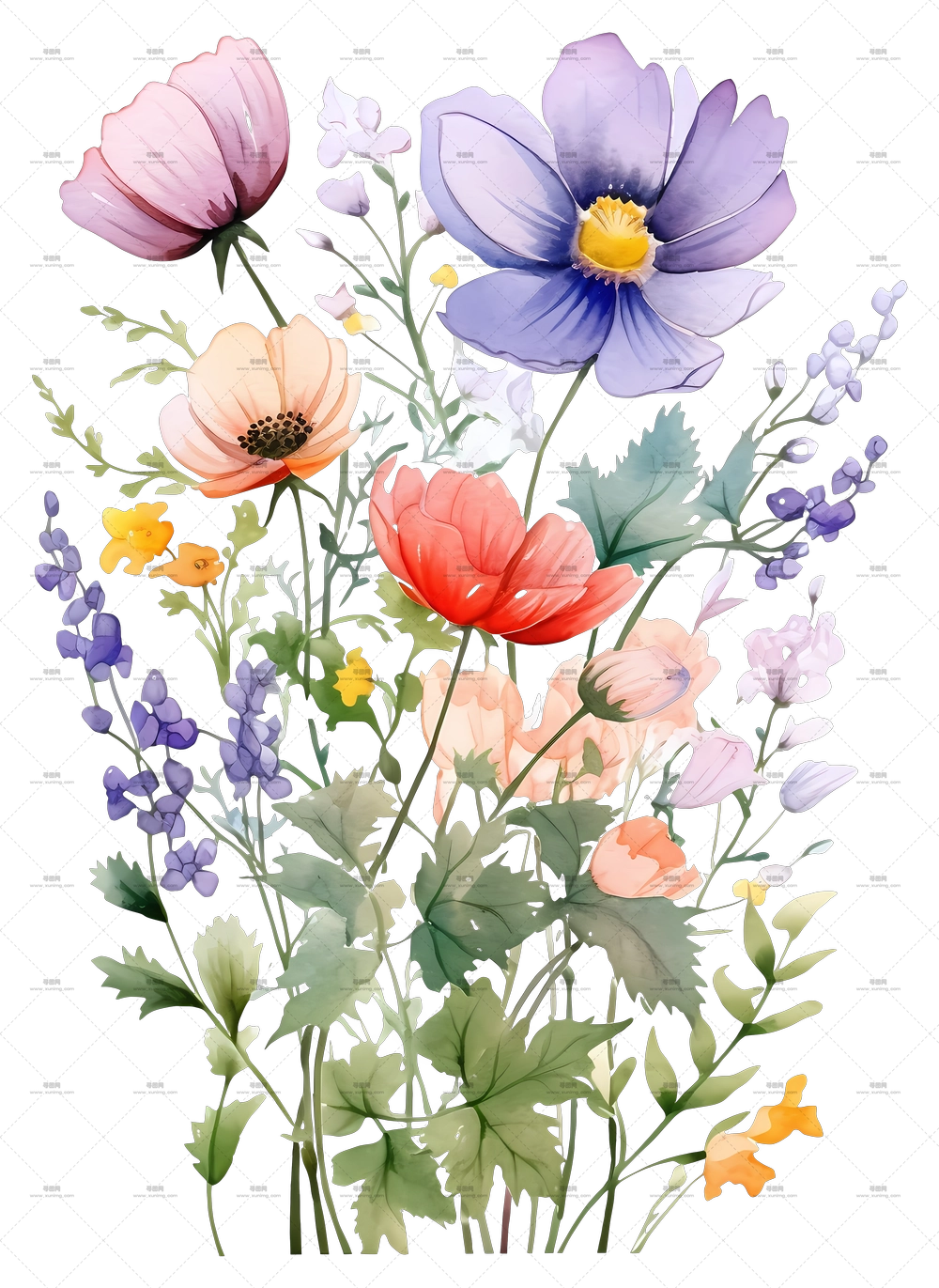 多彩花束PNG免抠图预览图