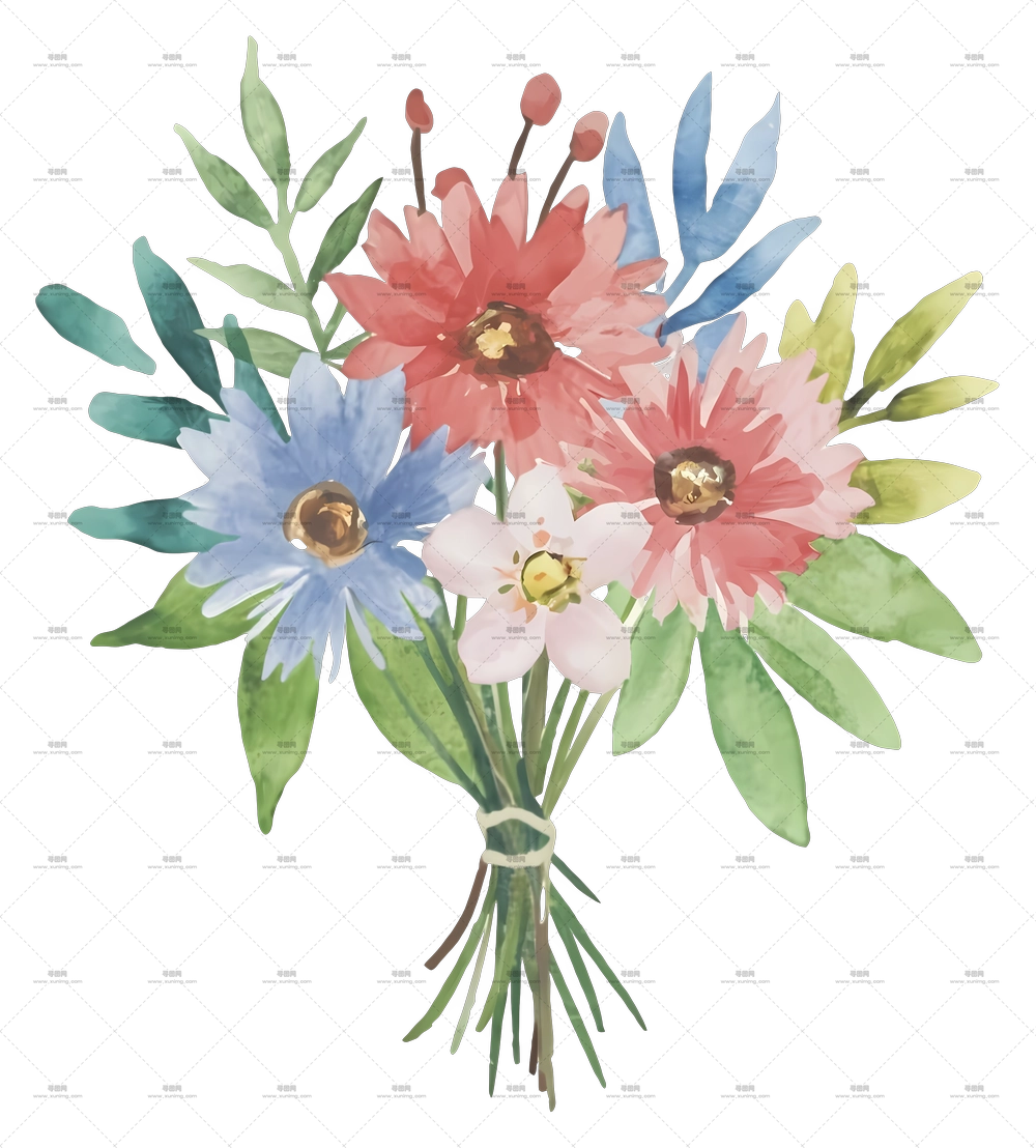 绘画 – 水彩花束PNG免抠图预览图