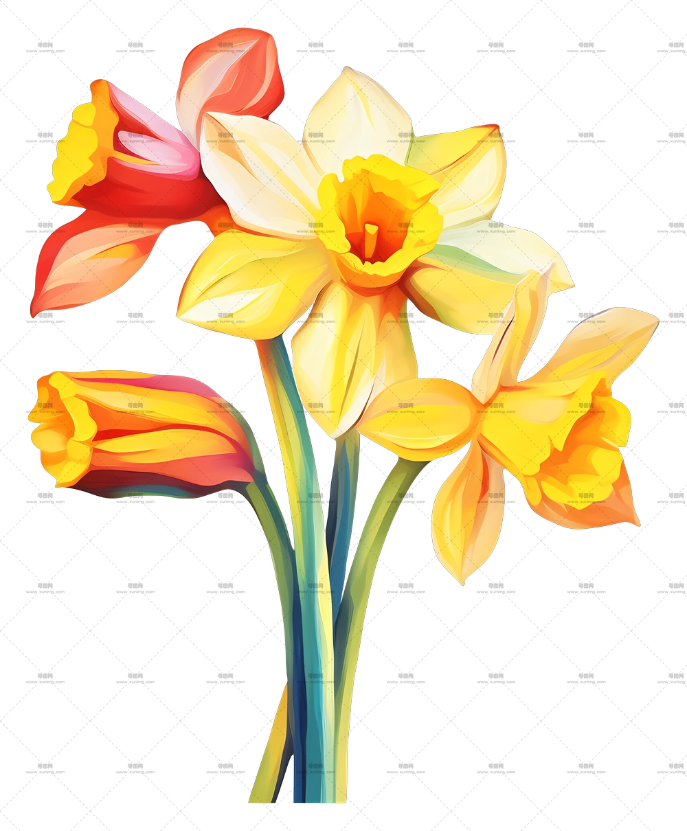 郁金香 – 明亮的郁金香花束PNG免抠图预览图 郁金香 – 明亮的郁金香花束PNG免抠图预览图