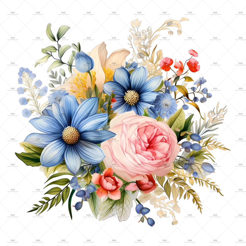 婚礼鲜花 – 美丽的花艺花束作品PNG免抠图预览图