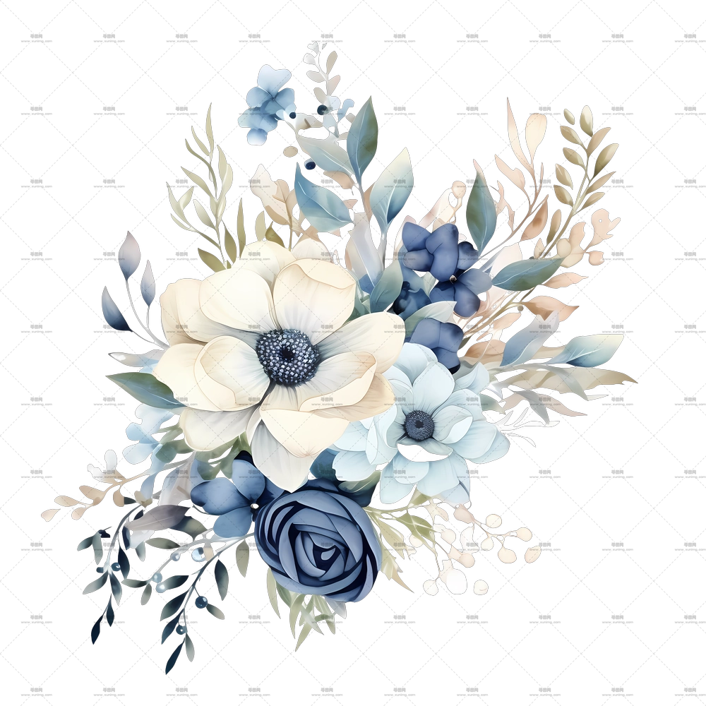 婚礼花艺 – 美丽花束PNG免抠图预览图