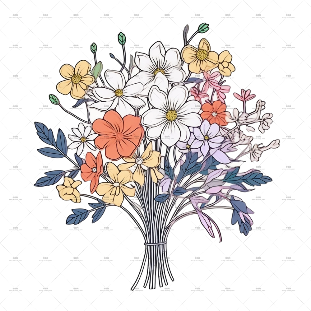 花 – 美丽的花束PNG免抠图预览图