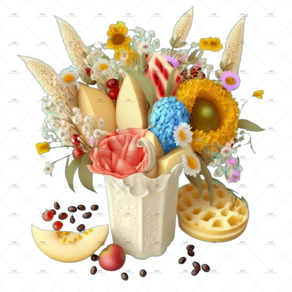 示雨节 – 多彩的花束PNG免抠图预览图