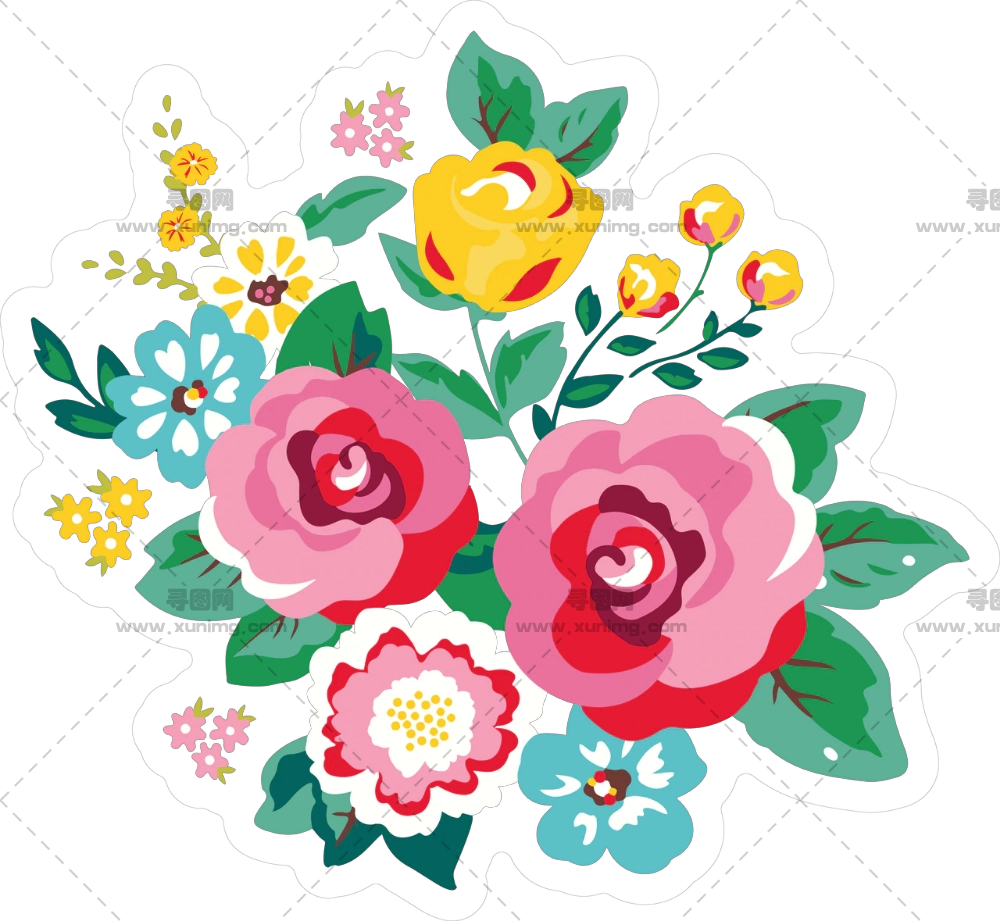 多彩花束PNG免抠图预览图