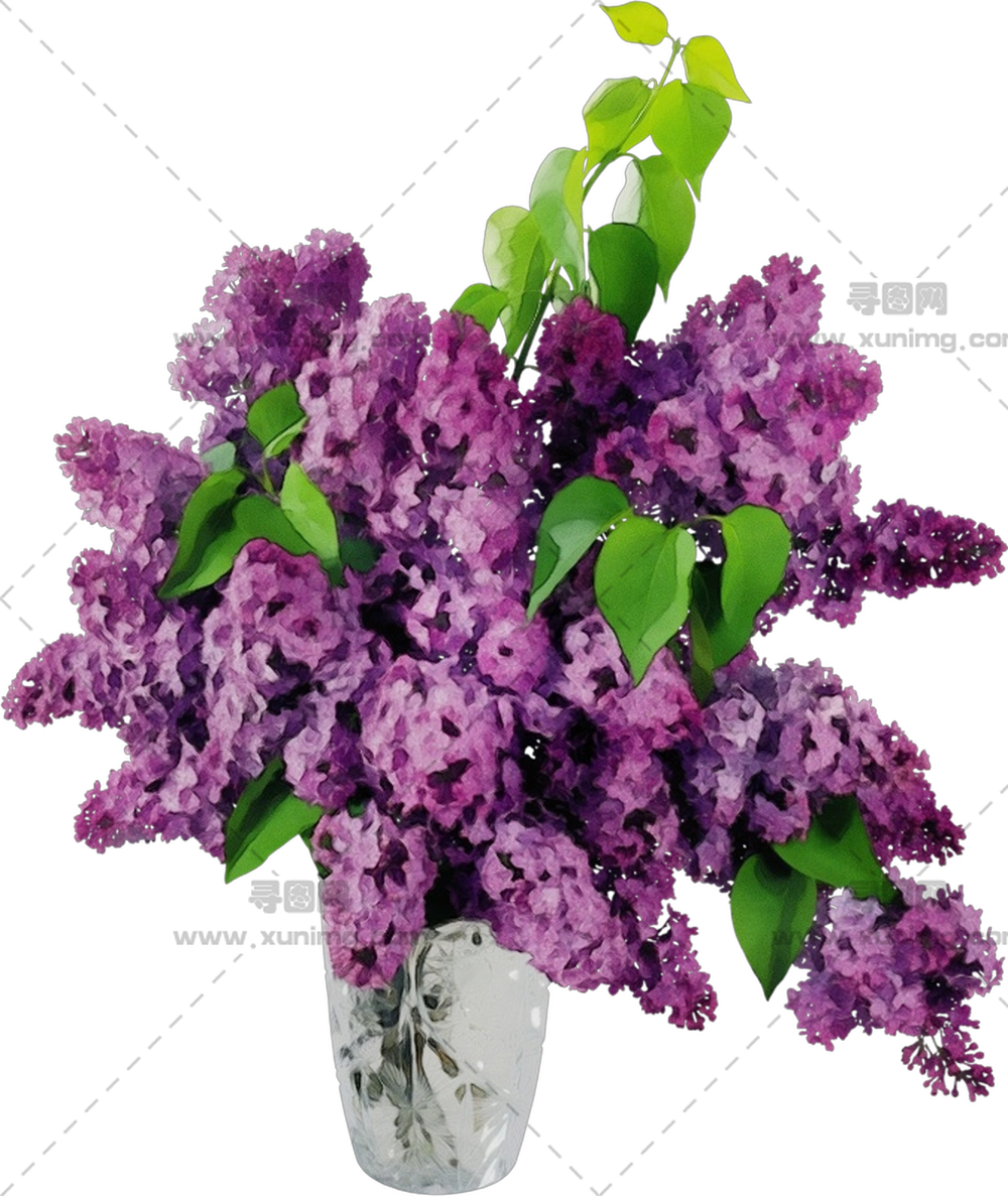 优雅紫色花束PNG免抠图预览图