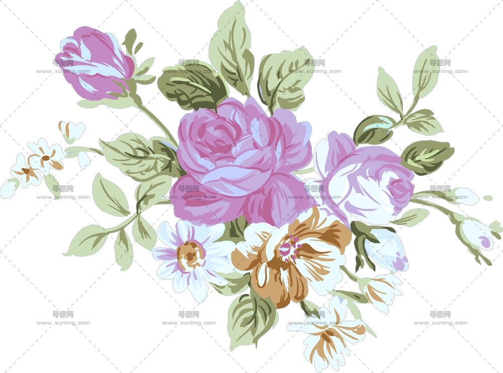 美丽花束插画PNG免抠图预览图