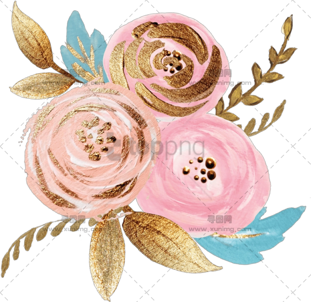 花卉束 – 精美的粉色花卉束PNG免抠图预览图