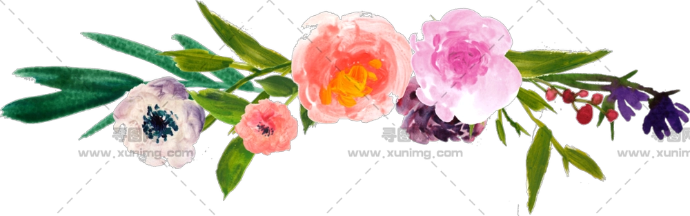水彩花卉束PNG免抠图预览图