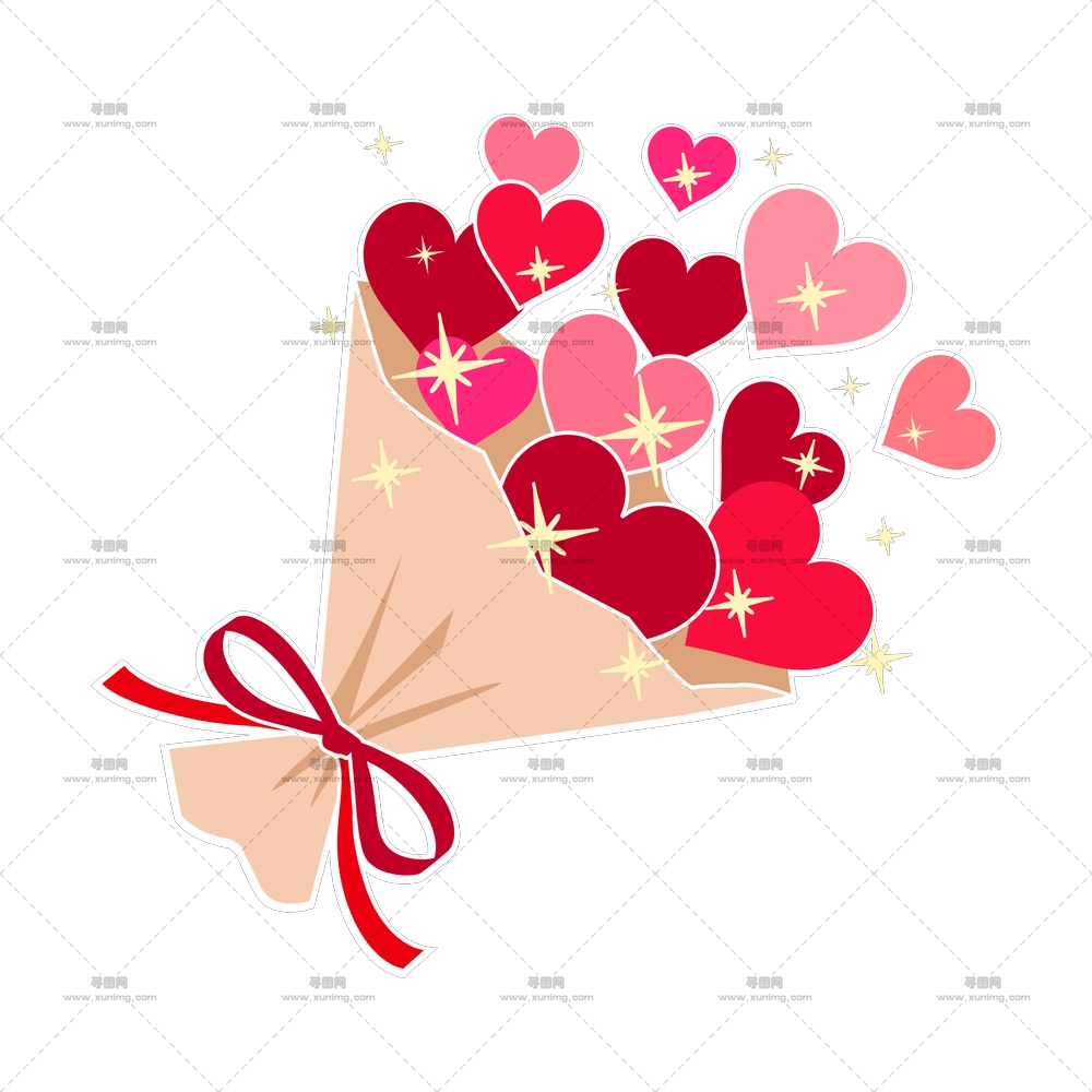 心形花束 – 情人节心形花束PNG免抠图预览图
